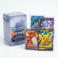 Hard Plastic Card Top Loaders - Rigid Sleeves for Trading Cards (100-Pack) - Premium TCG Protection by Red Node