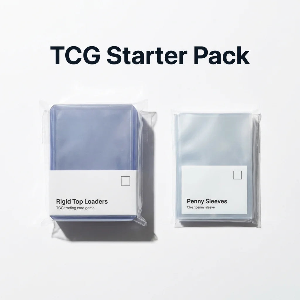 TCG Starter Pack - Top Loaders 100ct + Penny Sleeves 100ct | Red Node