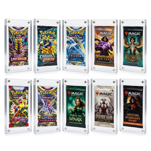 Magnetic Booster Pack Holder - UV Protection Display Case (10-Pack)