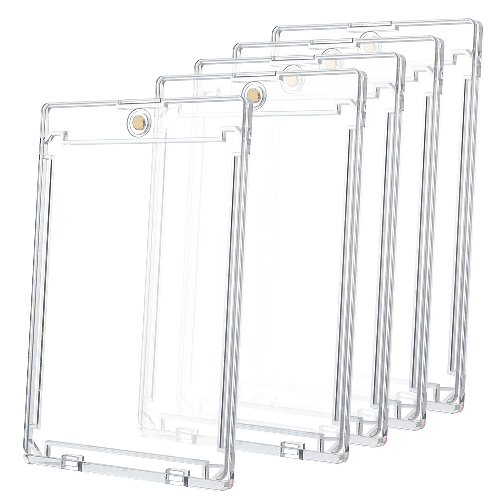 One-Touch Magnetic Card Holders 35pt - Clear Hard Case 50-Pack - Premium TCG Protection by Red Node
